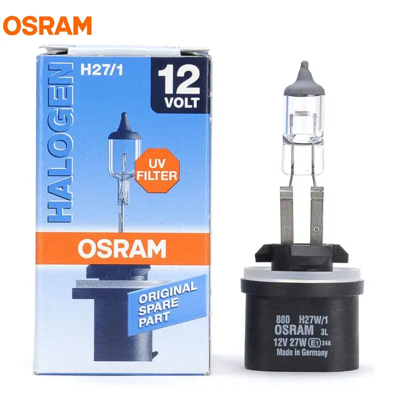 OSRAM 880 H27/1W 12V 27W 3200K PG13 галогенная оригинальная противотуманная лампа стандартная