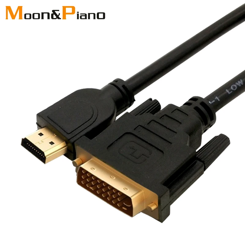 HDMI to DVI DVI-D Cable Male 24+1 pin adapter cables 1080p for LCD DVD HDTV XBOX PS3 High Speed hdmi Cables 1.5m | Электроника