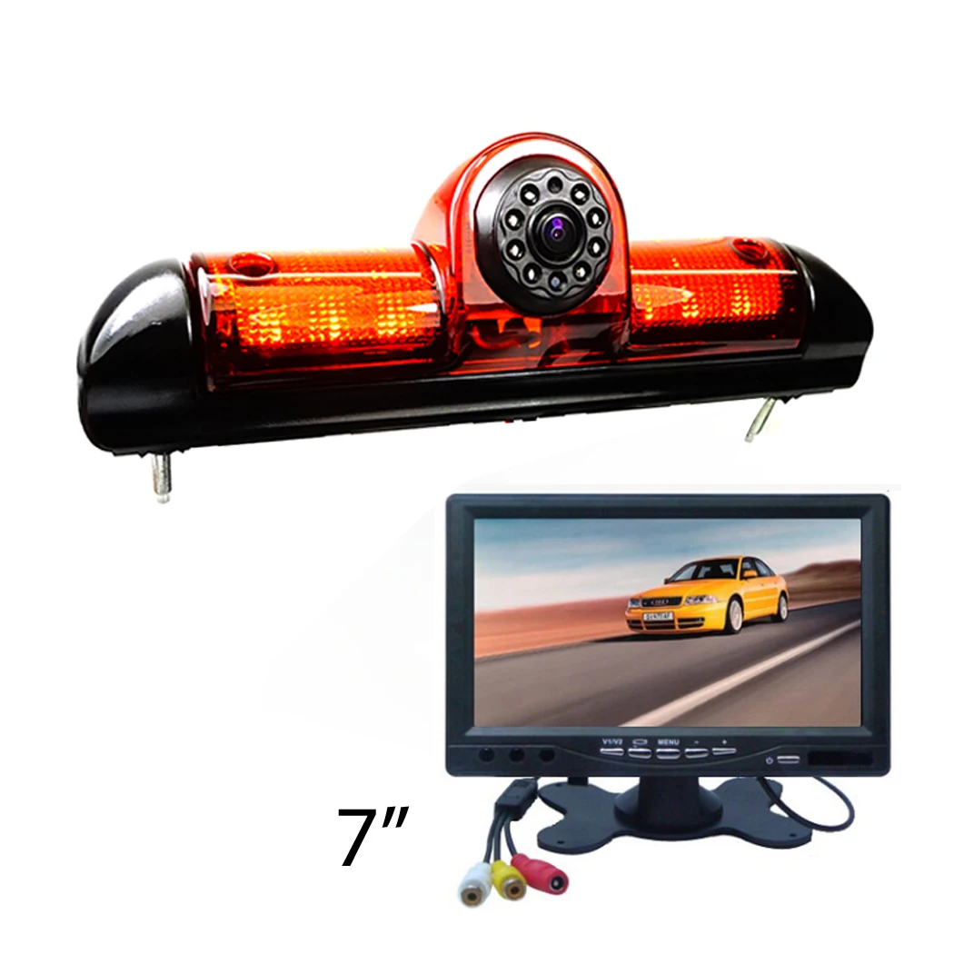 Купить Автомобильный стоп-светильник CCD, камера заднего хода для Citroen JUMPER III FIAT DUCATO X250 Peugeot BOXER III, ИК-светильник, комплект камеры заднего вида и монито...