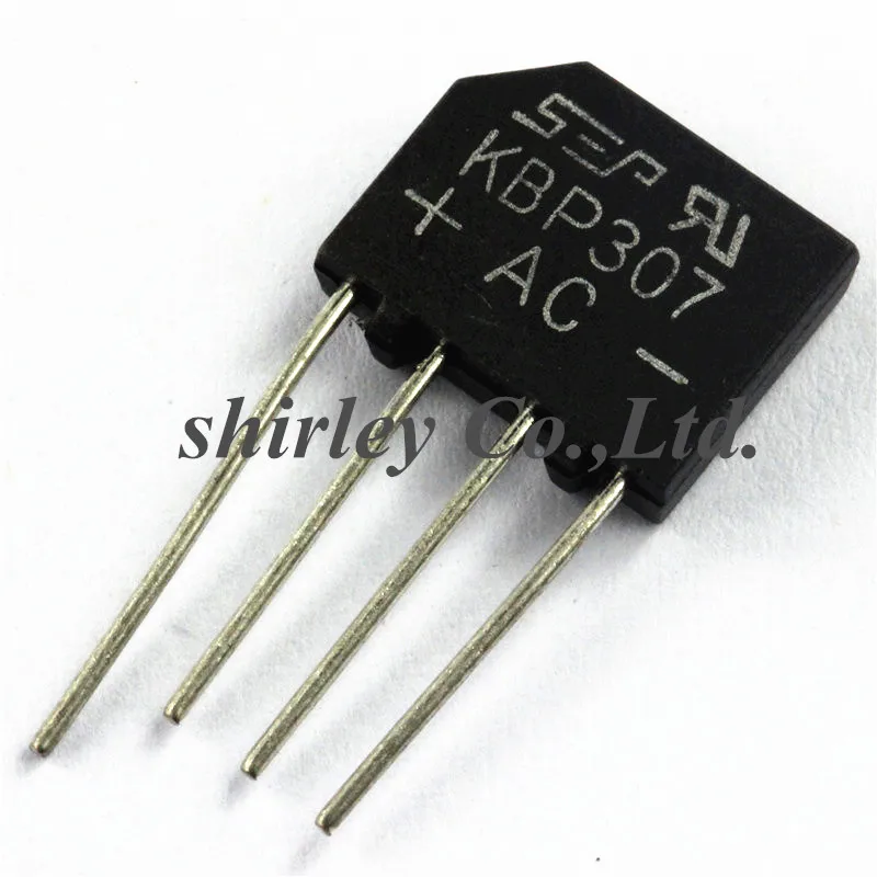 

Free shiiping 100PCS Ballasts 3A 1000V KBP307 diode bridge rectifier KBP 307 DIP-4 power diode electronica componentes