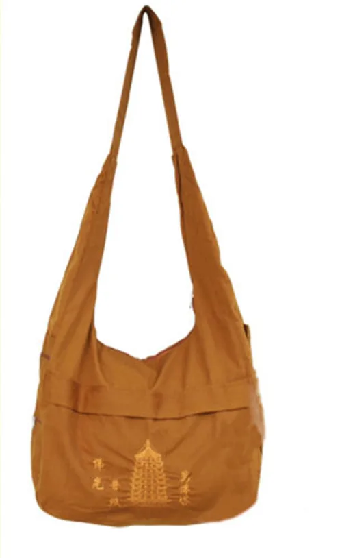 Буддистский монах посылка Lohan Холщовая Сумка через плечо полумесяц|bag bag|bag shoulder