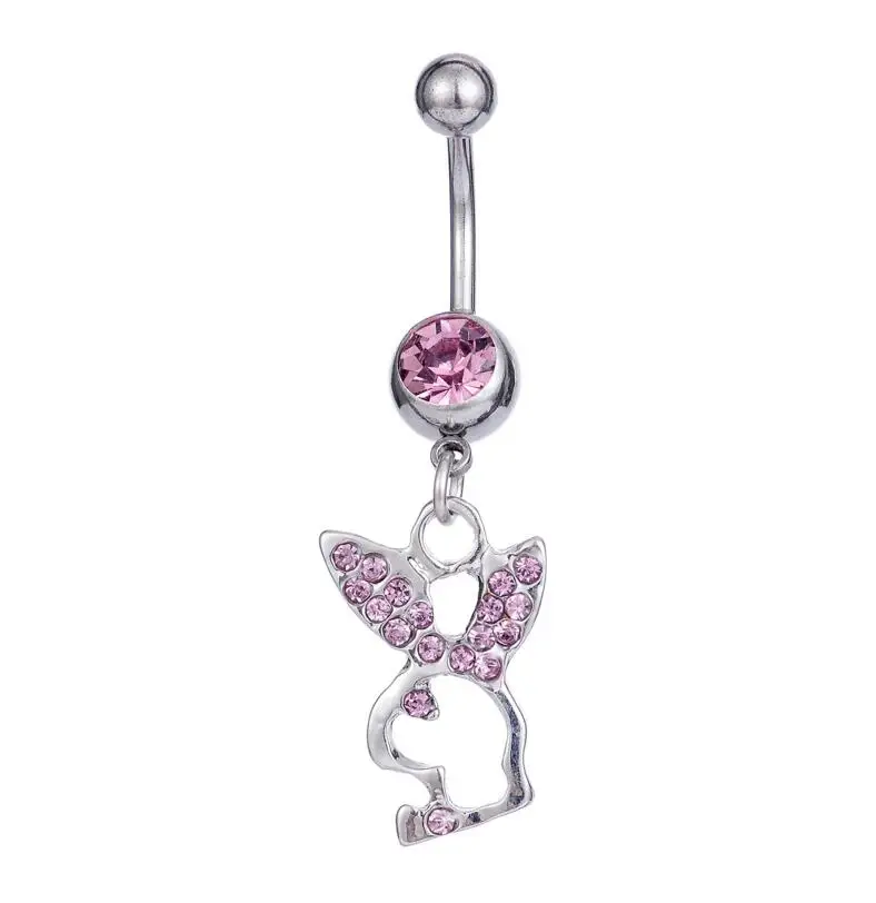 New Arrive Cute Rabbit Navel Bell Button Rings 316L Surgical Steel Piercing Belly Sex Body Jewelry | Украшения и аксессуары