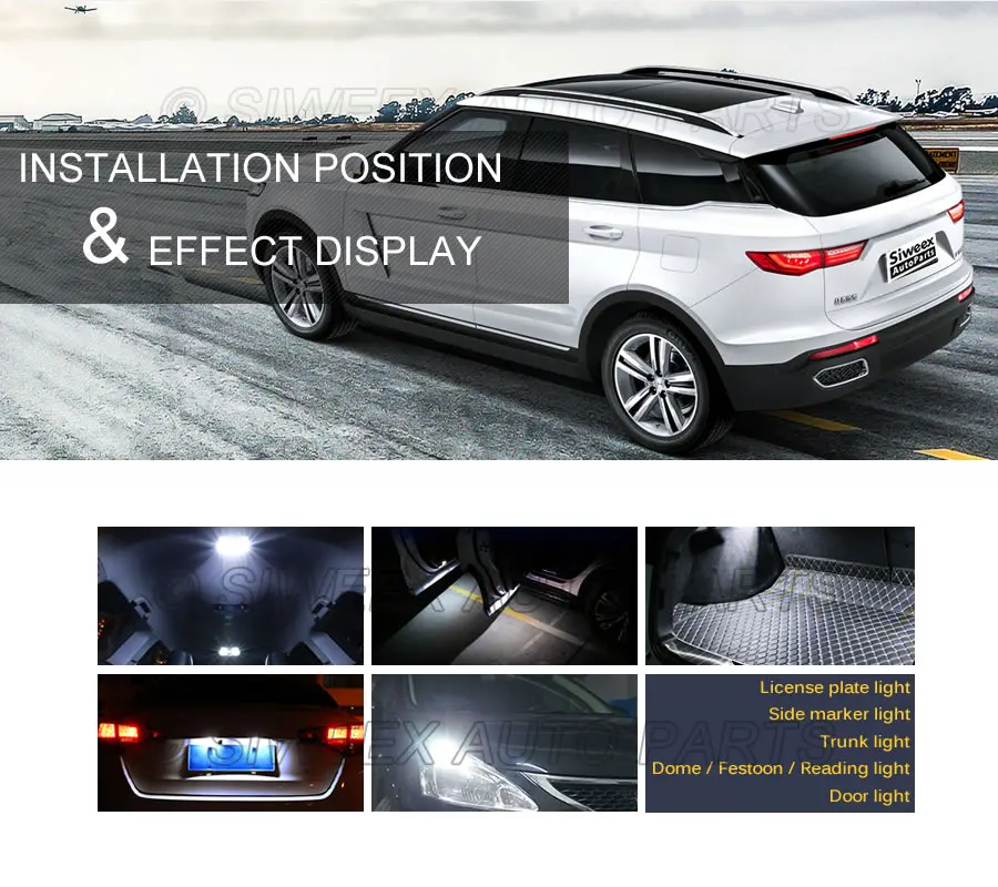 2 шт. автомобисветодиодный светодиодные лампы W5W T10 194 147 9 5050 SMD|Сигнальная лампа| |