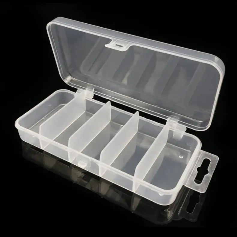 13.3 x 6.2 2.5cm 5 Compartments Multifunctional Fish Tackle Box for Fishing Lures Hooks Other Tools Jewelries Storage Boxes | Спорт и