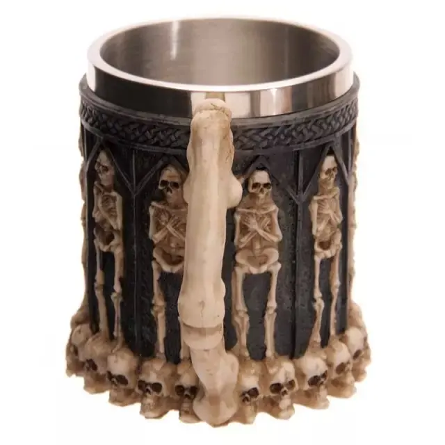 3D Skull Mug Stainless Steel Coffee Office Drinking Tea Water Cups Novelty Birthday Gifts For Boys | Дом и сад