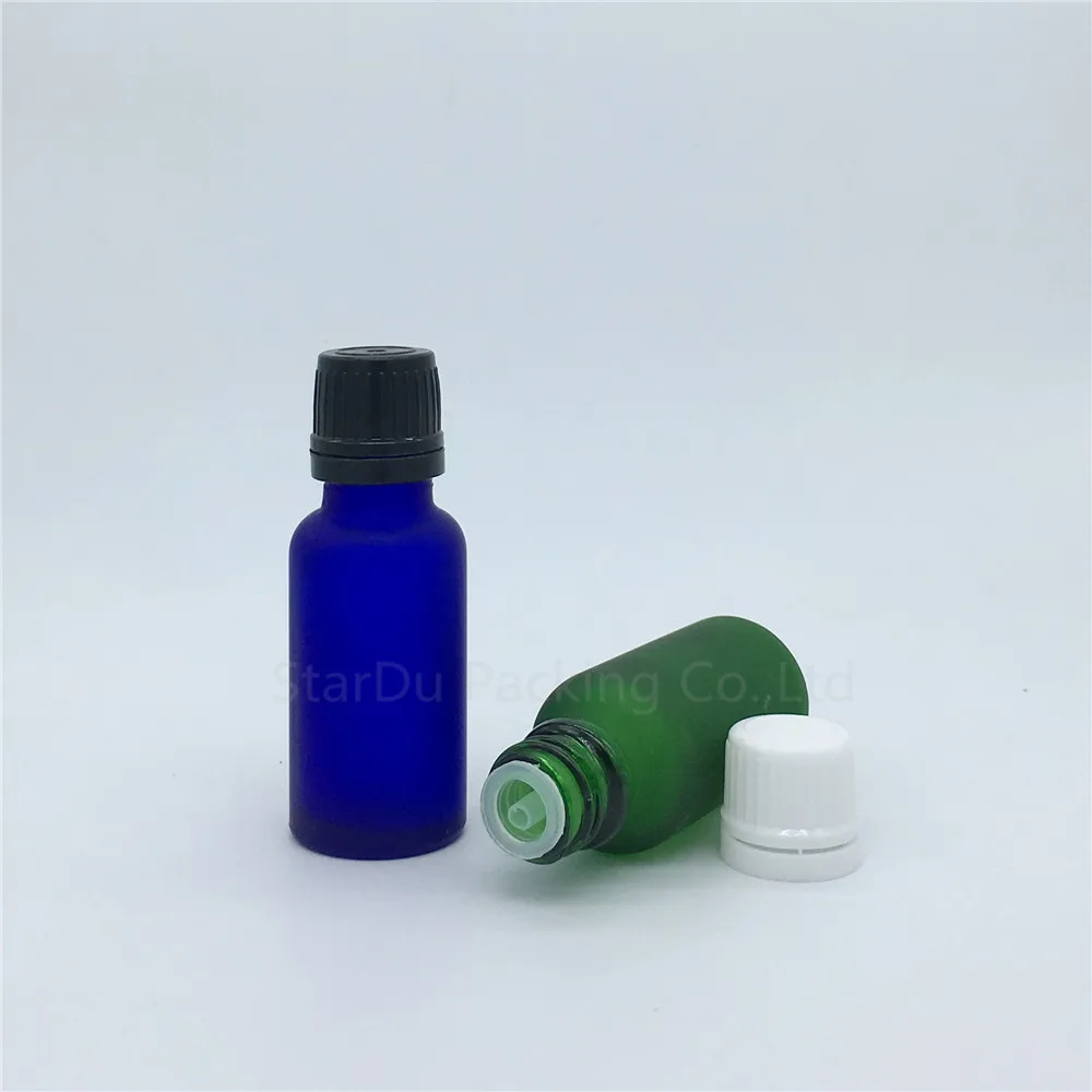 Bottle 20cc Vials Essential Oil Transparent Frosted Glass 20ml Green Blue Amber with Tamper Evident Cap 10pcs | Красота и здоровье