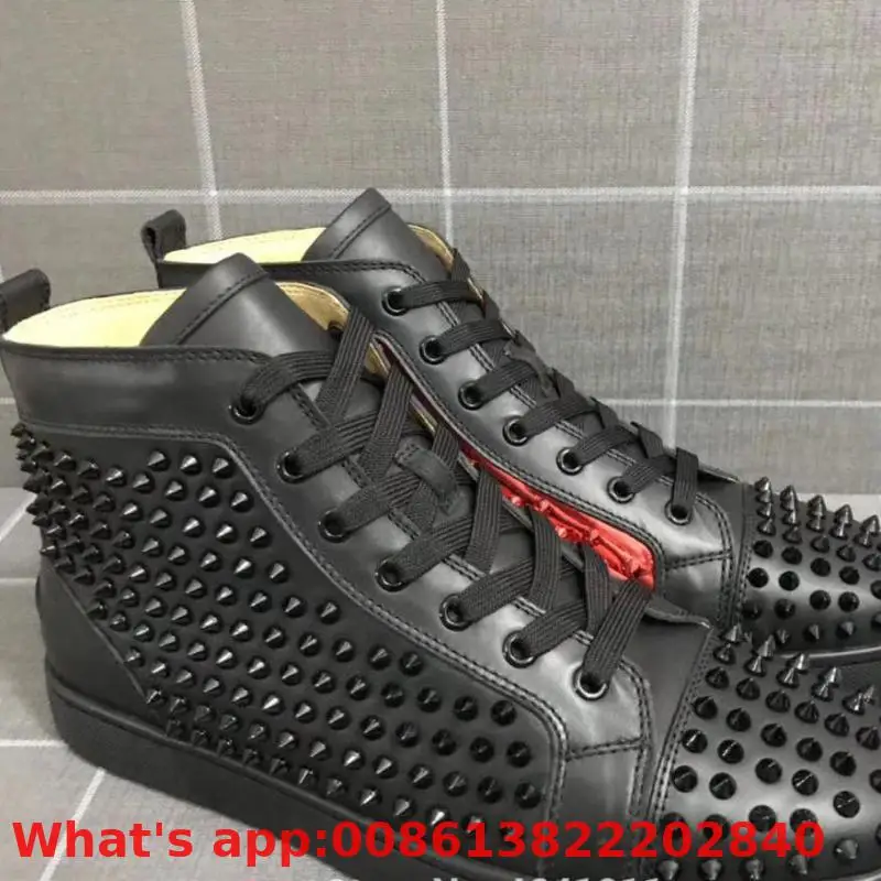 Outdoor Sports Lace Up Black With Red Bottoms For Men Low Cut Sneaker Shoes Spikes Whole Casual Models Flat Loafers | Обувь