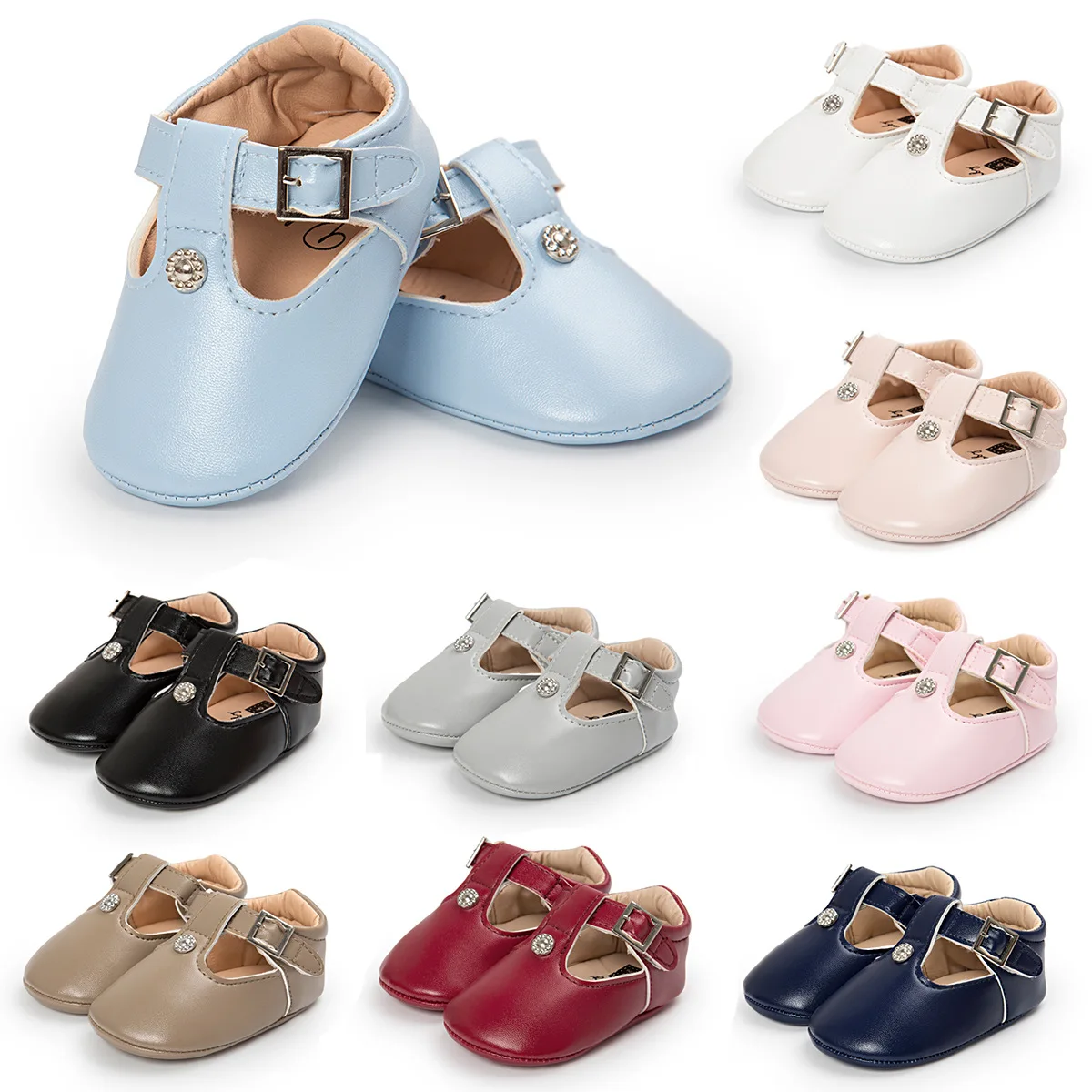 Newborn Baby Girls Shoes PU Leather Princess Girl First Walkers Moccasins For |
