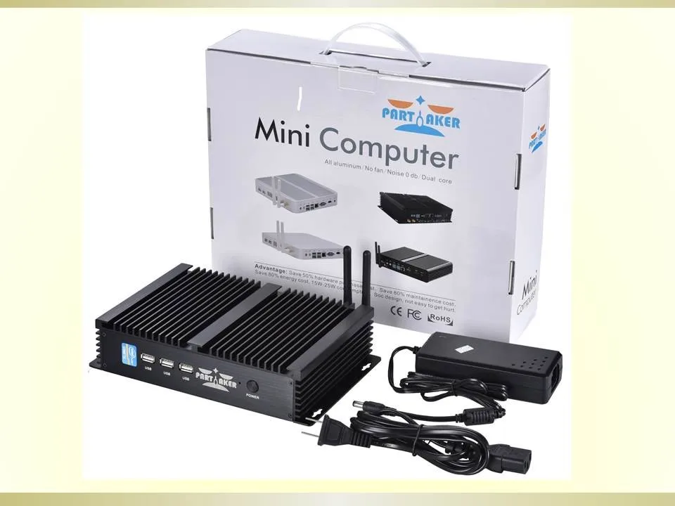 Причастником промышленного безвентиляторного i5 i7 minipc Core i5 8250U i7 8565U 1* Lan 2* COM мини-ПК Windows 10 Linux мини-компьютер настольный 7* USB