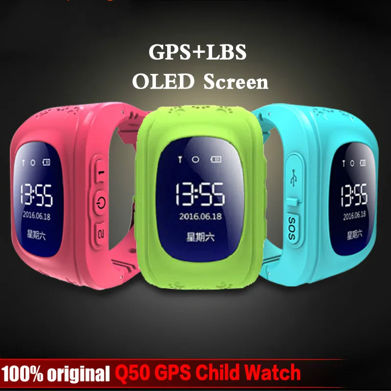 Анти потеря Q50 OLED ребенок gps трекер SOS интеллектуальный мониторинг