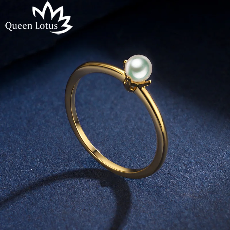 Queen Lotus 2018 Модные женские Кольца очаровательное жемчужное кольцо ювелирные