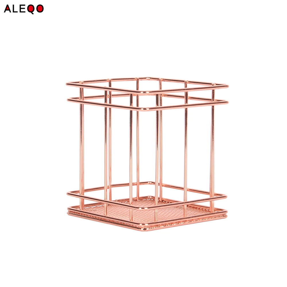 Скандинавские розовые золотые металлические корзины для хранения шикарные