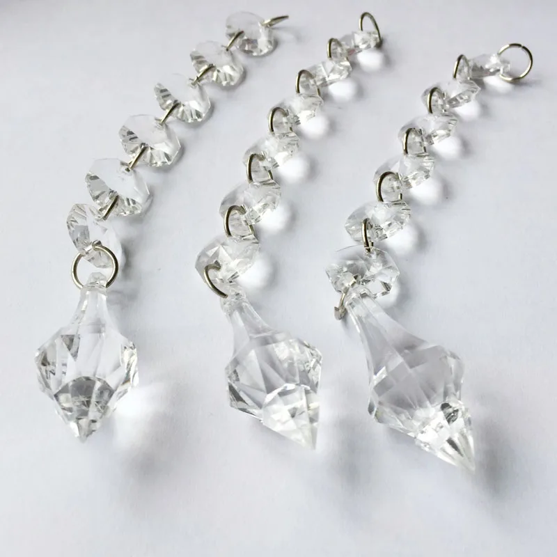 24X прозрачная Хрустальная французская Люстра призмы вечерние лампы свадебные