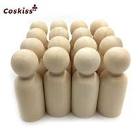 20pcs grandpa peg dolls solid hardwood natural unfinished high quality turnings ready paint stain wooden people shape toys