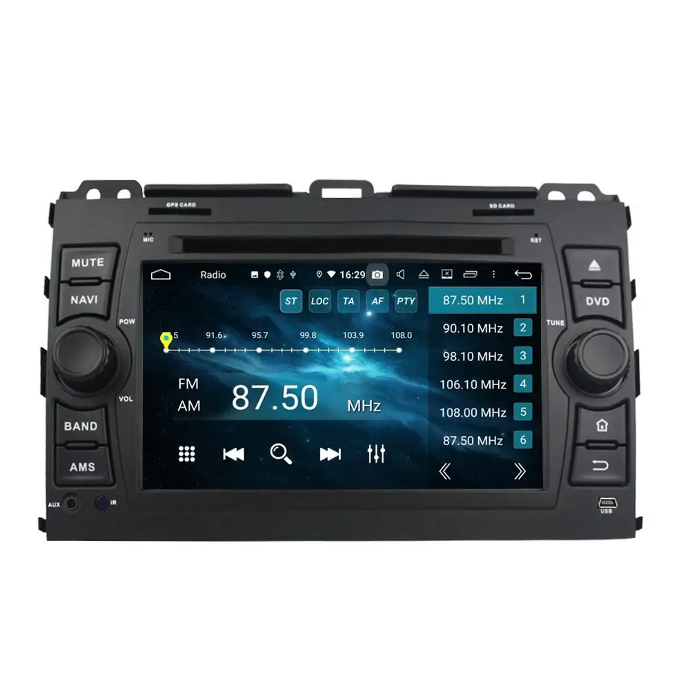 

1024*600 2 din 7" Android 9.0 Car Radio DVD Player for Toyota Land Cruiser Prado 120 2005 2006 2007 2008 2009 2010