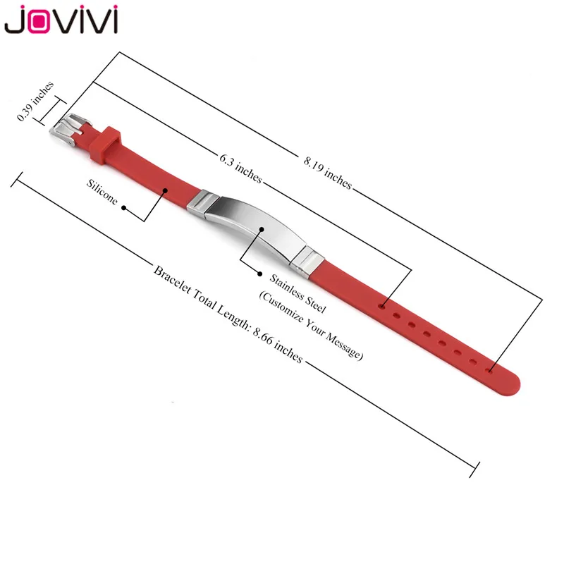 Jovivi силикон унисекс спортивный идентификатор медицинской опасности браслет из