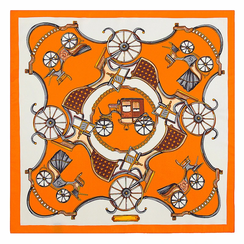 58 см * Шелковый женский 2017 Новый Модный Европейский дизайн лошадь и карета