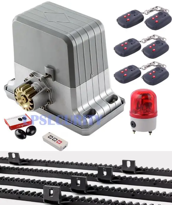 set 7 DHL 1800KGS раздвижные ворота двигатель тяжелых ворот с 5 м стойки(датчик, кнопка, светильник сигнализации опционально - Цвет: set 7