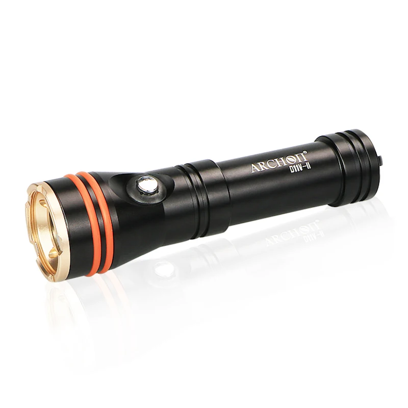 torch without snoot Archon D11VII фонарь для подводного плавания Подводный Видео фонарь 18650 1200lm яркий фонарик для дайвинга функция Snoot - Испускаемый цвет: torch without snoot