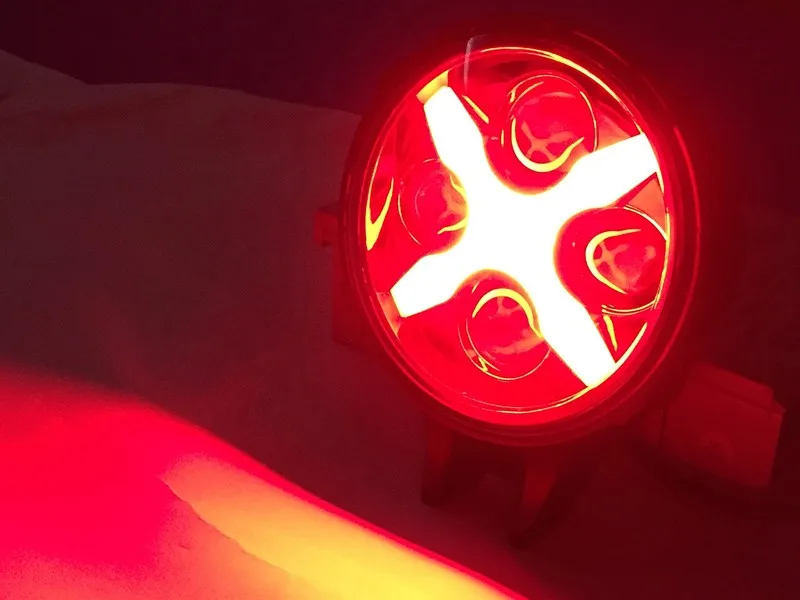 Red XX 1 шт. 6 дюймов светодиодный противотуманный светильник Точечный светильник 60 Вт с X угловыми глазами головной светильник для Je ep 4x4 4WD Offroad - Цвет: Red XX