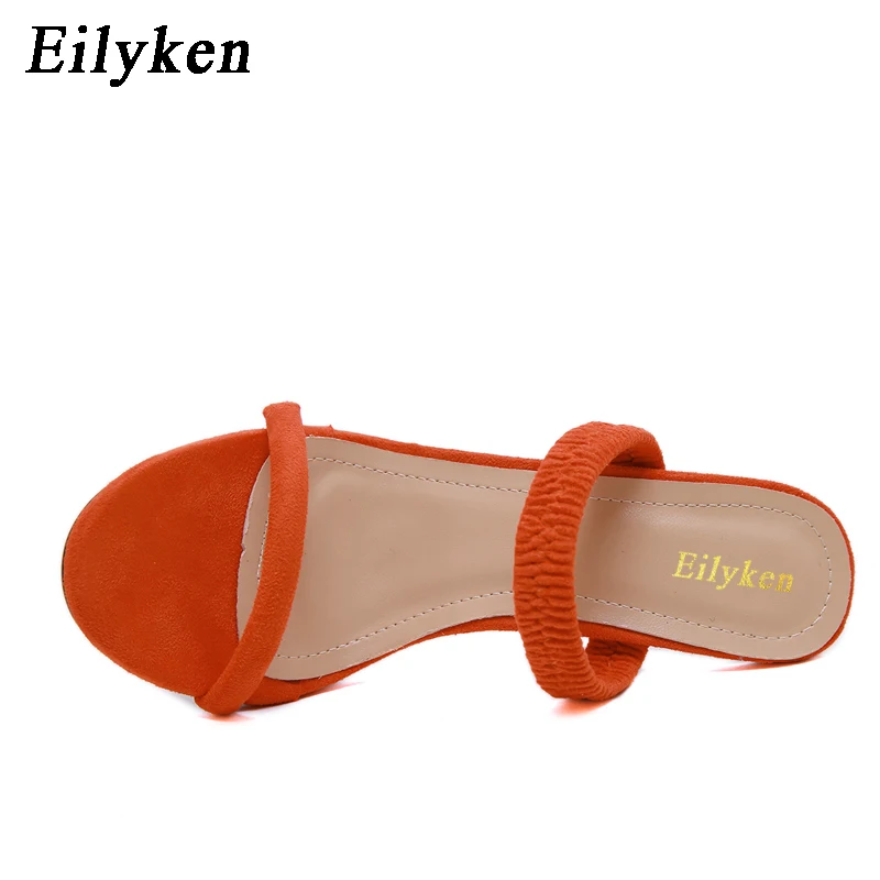 Eilyken/Коллекция года; модные босоножки на танкетке и высоком каблуке; пикантные Босоножки с открытым носком на прозрачном каблуке; женские вечерние шлепанцы