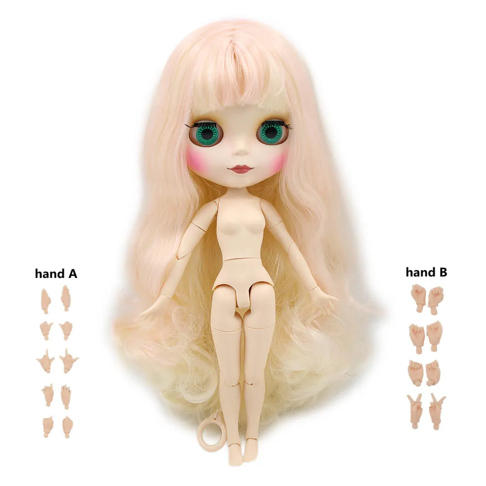 Blyth кукла ледяная 1/6 шарнир тело DIY обнаженные игрушки BJD модные куклы девушка подарок Специальное предложение на продажу с ручной набор A& B - Цвет: 2352340MsM