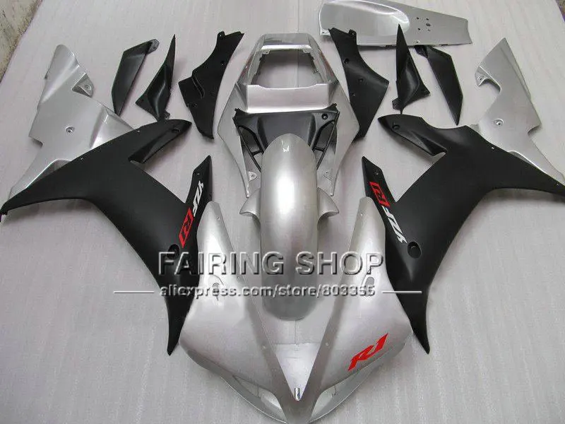 Серебристо-черный обтекатель на заказ для кузова YAMAHA YZF1000 02 03 YZF R1 2002 2003 yzf r1
