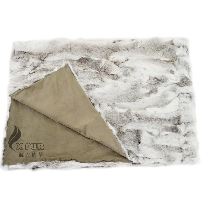 Одеяло из натурального кроличьего меха 150x200 см | Дом и сад