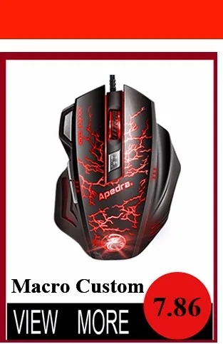 APedra A7, игровая мышь, макро, пользовательская USB компьютерная мышь, 3200 dpi, 7 кнопок, эргономичная USB Оптическая Проводная игровая мышь для ПК, ноутбука