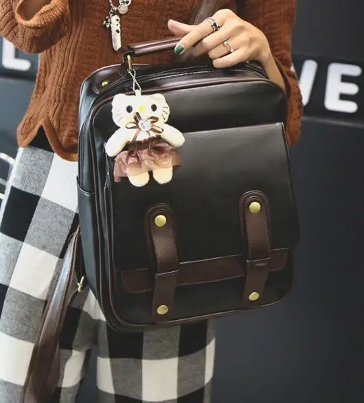 Women Backpack Female Brand Back Pack College Style Leather Backpack School Backpacks Vintage Student Schoolbag Retro Rucksack