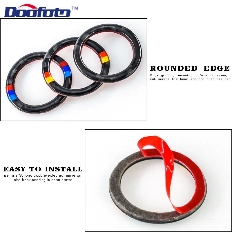 Doofoto For BMW E87 E90 E92 E93 1 3 5 Series Car Engine Start Stop Ring Carbon Fiber M Sport Accessories Button | Автомобили и