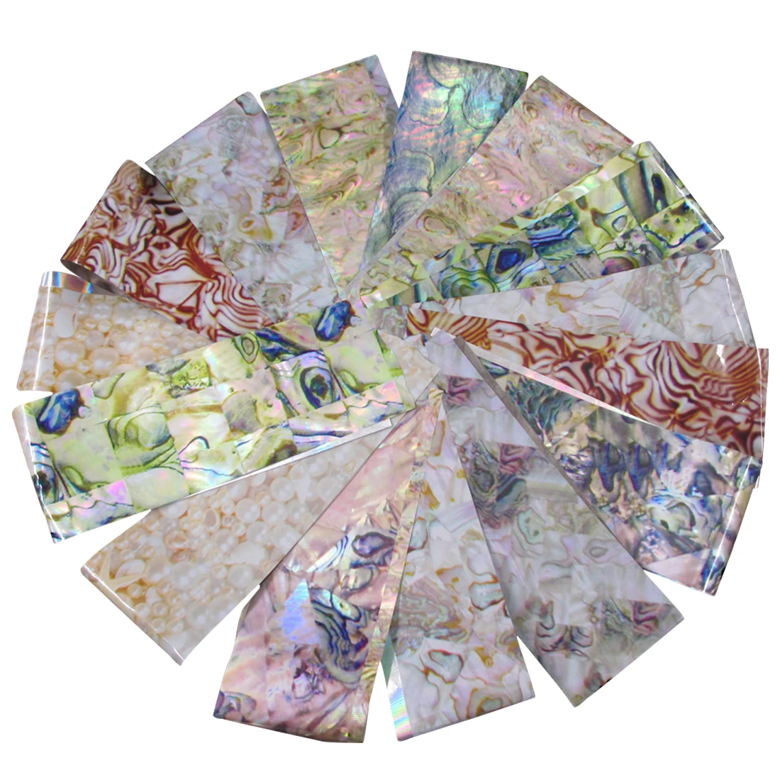 Голографический градиентный мраморный дизайн 16 шт. бумажные наклейки для ногтей