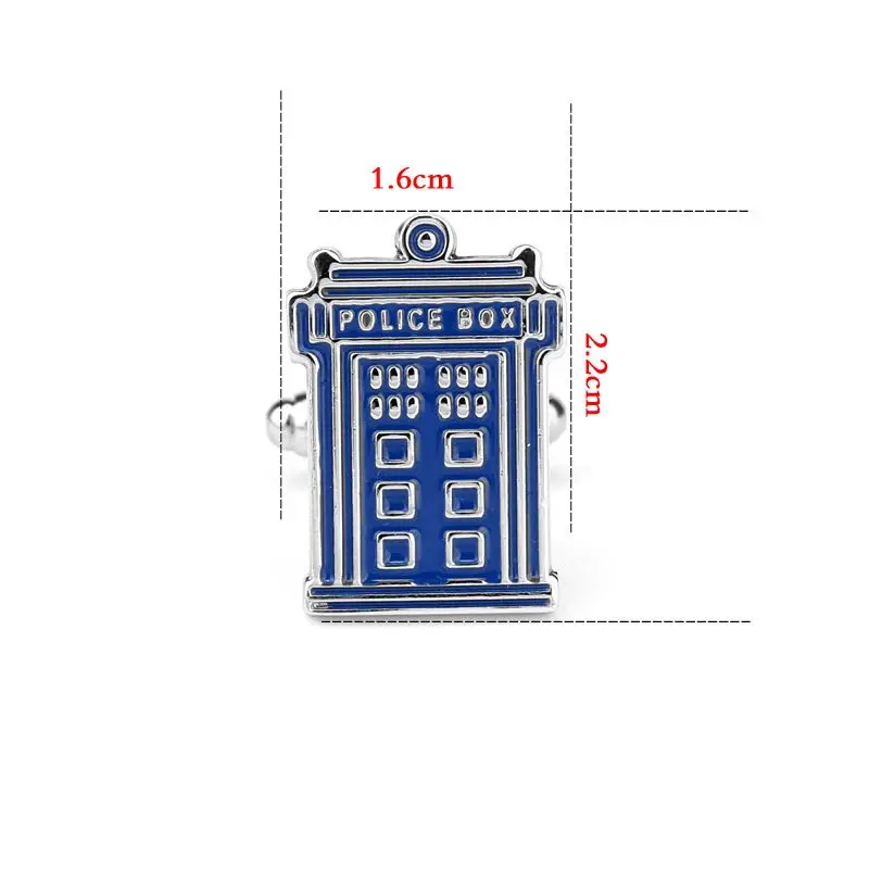 Лидер продаж модные запонки из американской ТВ серии Доктор Кто с голубым