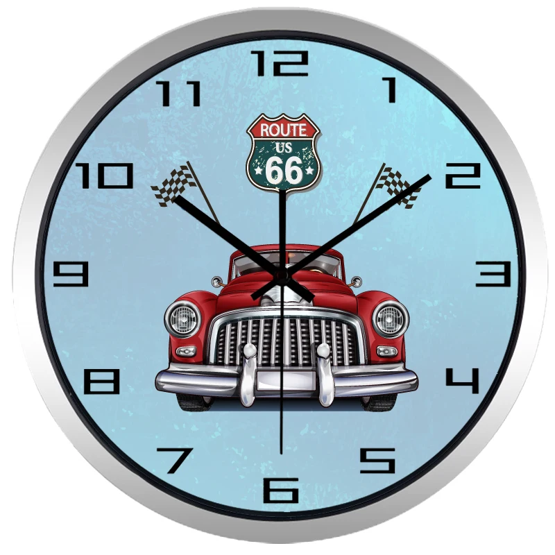 Ретро Винтажные настенные часы с мультяшным автомобилем|wall clock|cartoon wall clockclock clock |