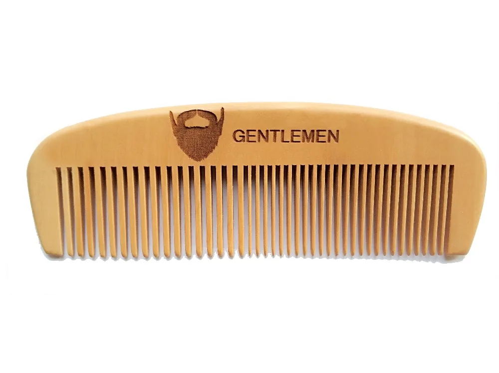 

Natural Peach Wood Wide+Fine Tooth Natural Peach Wood Comb No Handle 15.5CM Long Comb Hair Beard Care For Men Can Engrave Logo