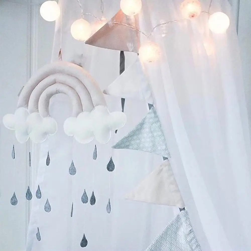 Decoratieve speelgoed wolk regendruppels geschenken schattige doek wieg tent kleuterschool mobiele opknoping fotografie training|Наборы