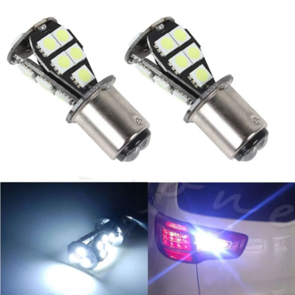 2 шт./компл. белый CANBUS 1157 BAY15D 21 светодиодный 5050 SMD P21/5 Вт тормозной фонарь лампы AC/DC 12 V