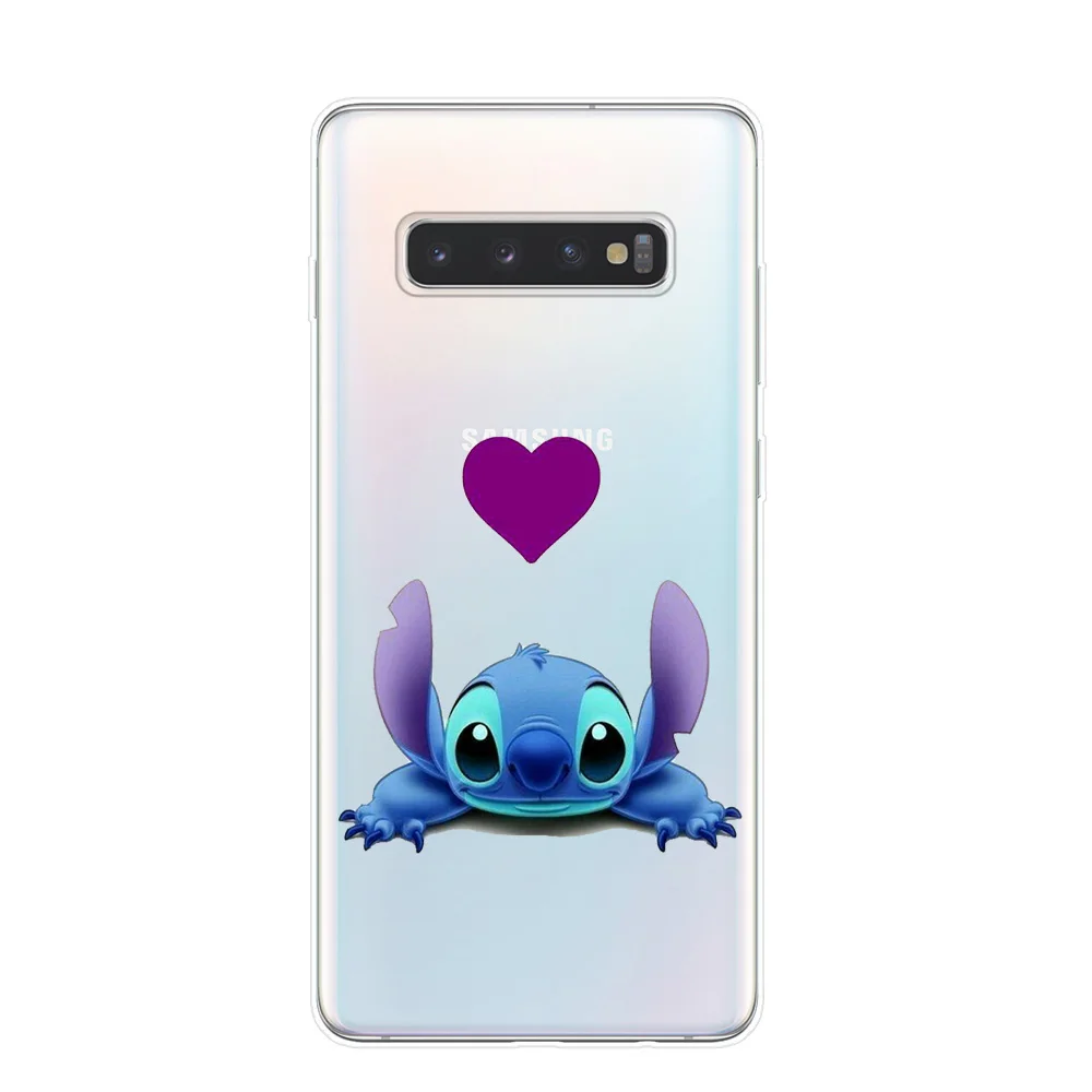 Чехлы для телефонов с милым рисунком стежка для samsung S10 S9 S8 Plus S10e 5G S6 S7 Edge S10Lite прозрачный силиконовый мягкий чехол-накладка