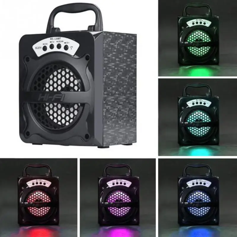 Черный музыка Колонки ms 130bt Bluetooth Беспроводной Портативный Динамик Super Bass с USB TF AUX