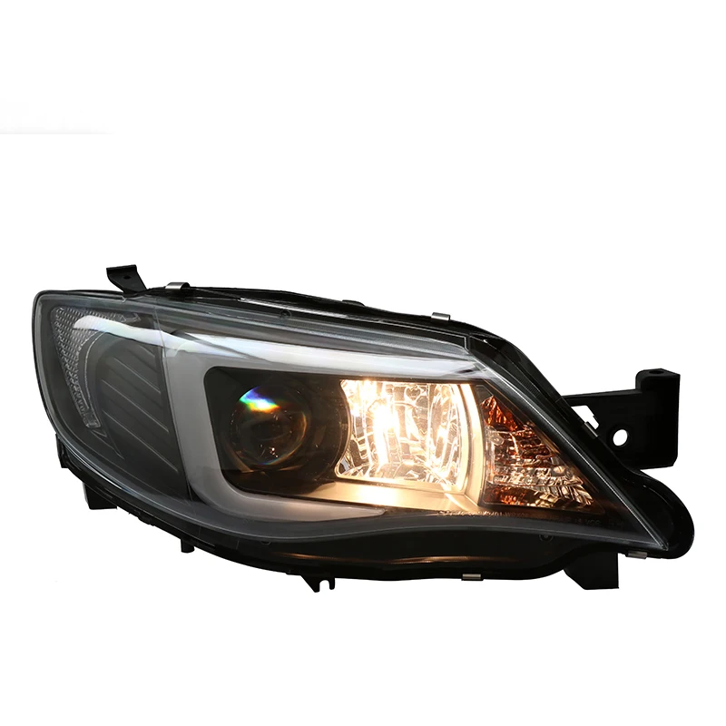 Автомобильный Стильный чехол для фары для Subaru WRX STI 2009-2012, светодиодный фонарь, DRL Объектив, двойной луч, биксенон, HID