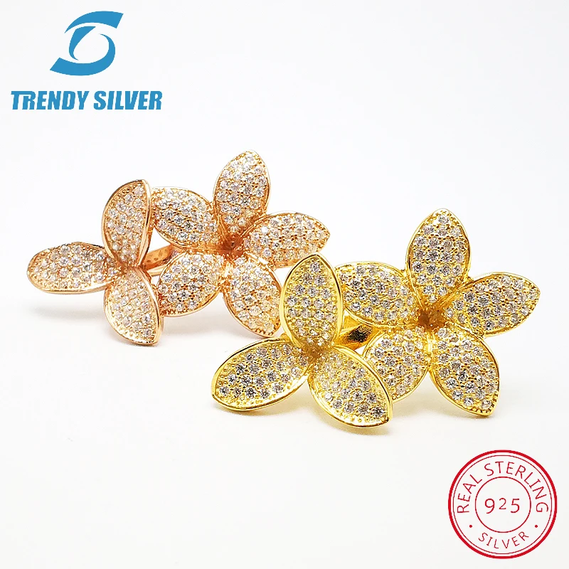 

vintage rings silver real 925 sterling jewelry for women rose gold with stone zircon solid elegant