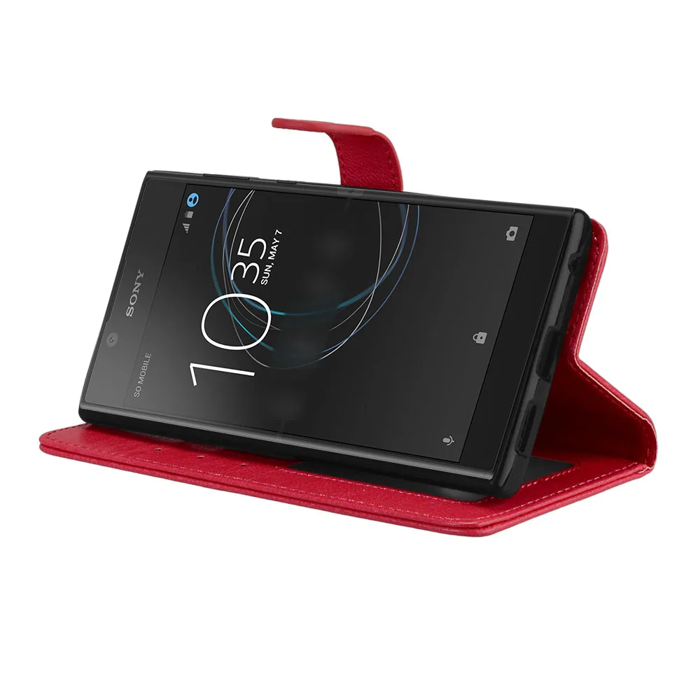 Роскошный многофункциональный чехол с 3 слотами для карт Sony Xperia E4 E4G E5 E6 кожаный