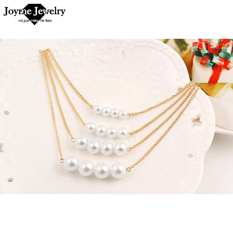 Модное многослойное ожерелье с золотыми бусинами в форме стрелы богемное