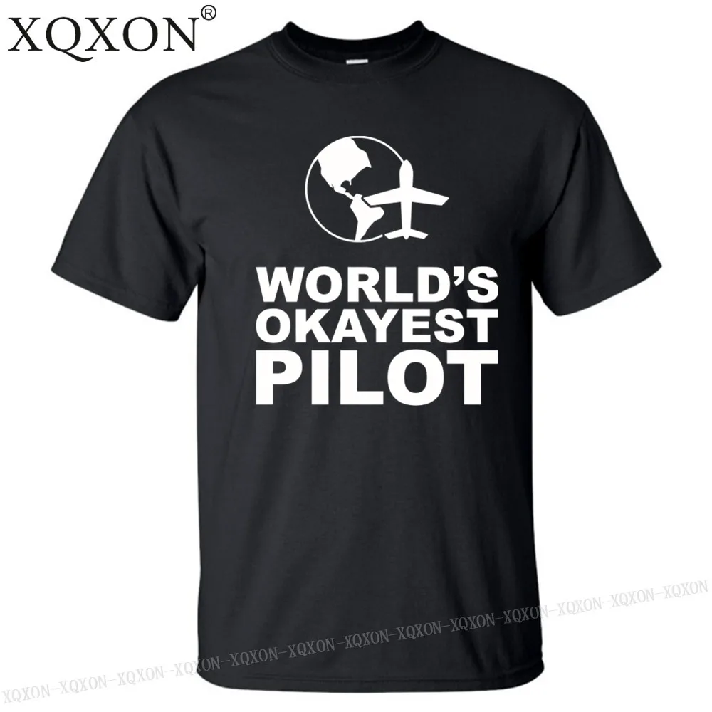 

New-2022 cotton T-Shirt summer new Short sleeve World's Okayest Pilot T-Shirt pilot men t shirt tee tops K136