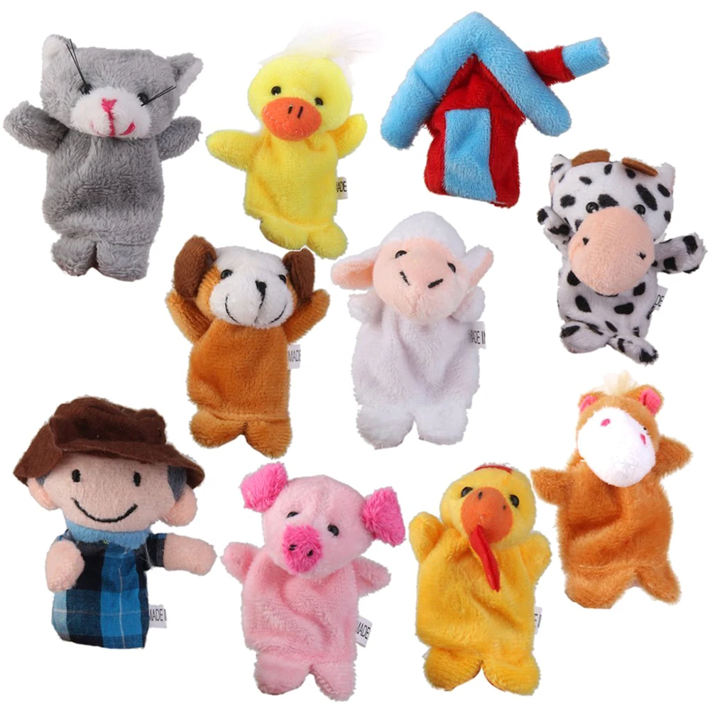 Old MacDonald Farm Animals Finger Puppet dolls Children Pretend Toys 10pcs | Игрушки и хобби