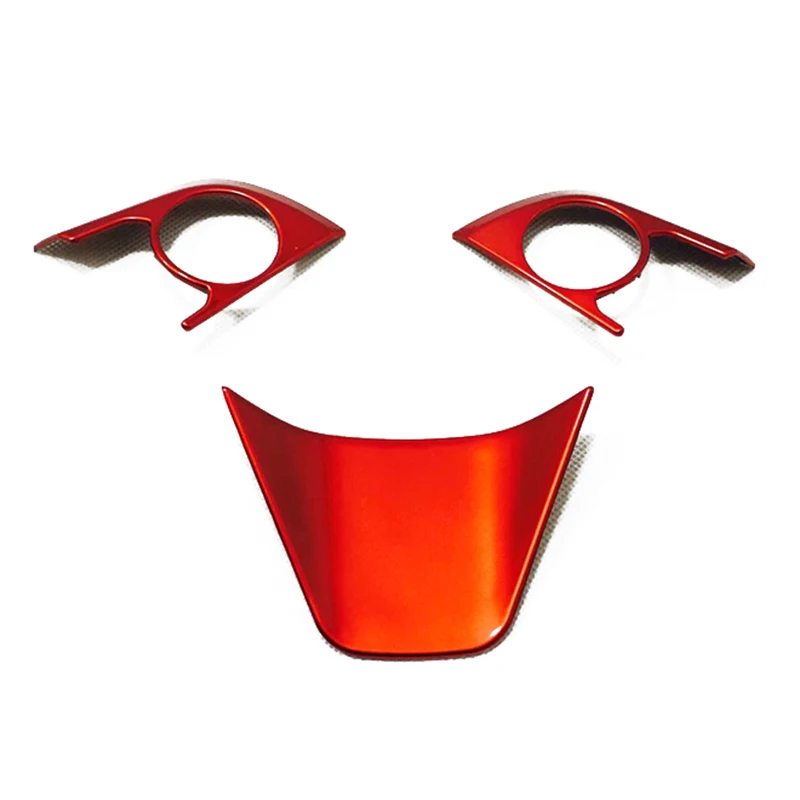 Продажа ~ 3x красная хромированная отделка рулевого колеса для 2019 Toyota Corolla хэтчбек