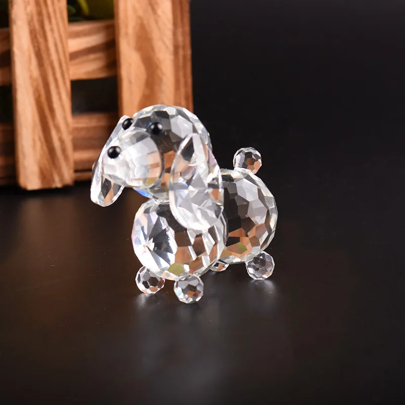 K9 хрустальный щенок милая собака кукла ручной работы миниатюрные стеклянные