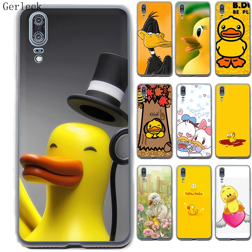 Жесткий чехол для телефона Desxz Cool Yellow Duck Huawei P30 P8 P9 P10 P20 Pro Plus Lite Mini P Smart