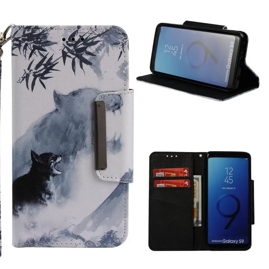 Кожаный чехол книжка для Samsung galaxy J3 J5 J7 J4 J6 J8 2018 S7 S8 S9 Plus Edge A5 A3 A6 A8 2017 Note 9