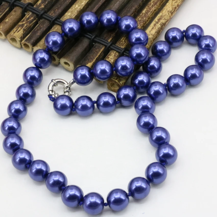 Женское ожерелье с бусинами и искусственным жемчугом 10 мм | Украшения аксессуары